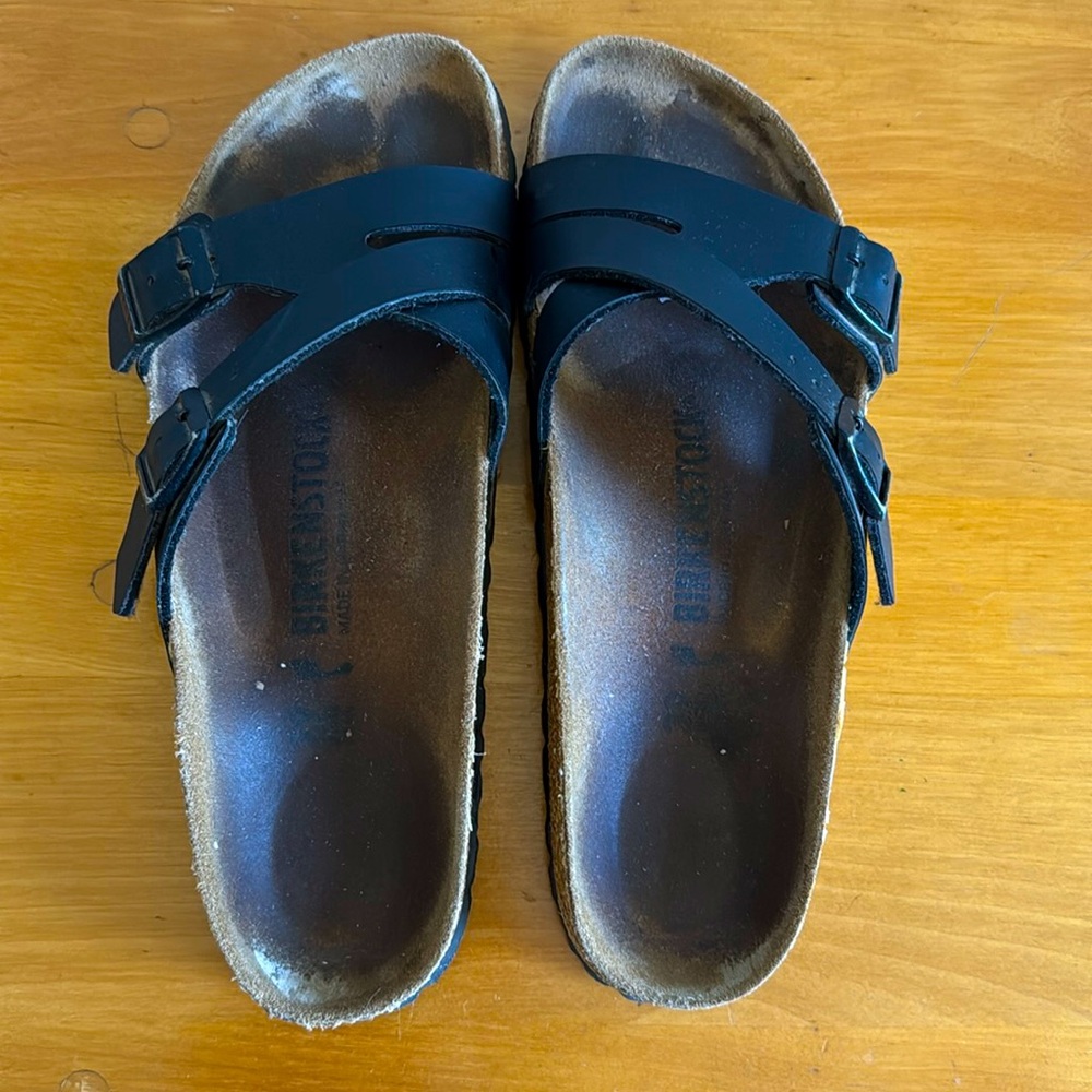 Birkenstock Black Yao Sandals, 39Narrow